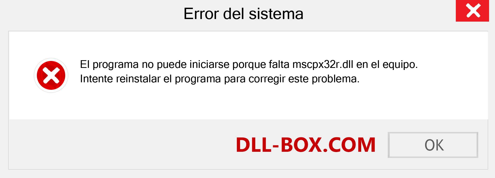 ¿Falta el archivo mscpx32r.dll ?. Descargar para Windows 7, 8, 10 - Corregir mscpx32r dll Missing Error en Windows, fotos, imágenes